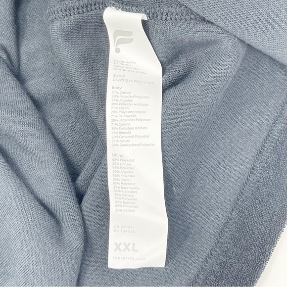 FABLETICS Women’s Black ISLAND TERRY HALTER DRESS Criss Cross Neckline Size XXL - Picture 6 of 7